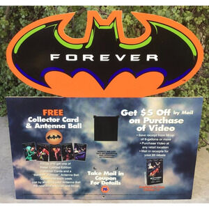 Union 76 Batman Forever Movie Plastic Gas Pump Topper Insert Sign 1995 Rare 927A